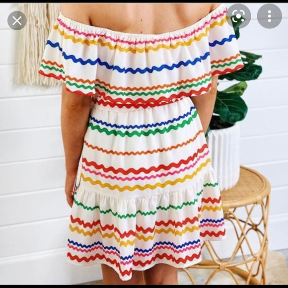 Off shoulder Ric Rac Dress NWOT - Picture 5 of 5